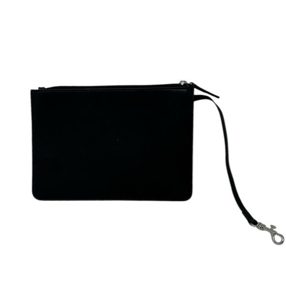Calvin Klein Black Leather Wallet Bag Pouch Wristlet - Picture 4 of 6